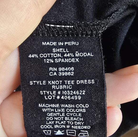 Theory Black Twist Knotted T-Shirt Knit Mini Stretch Dress Womens Size Medium - Picture 10 of 11